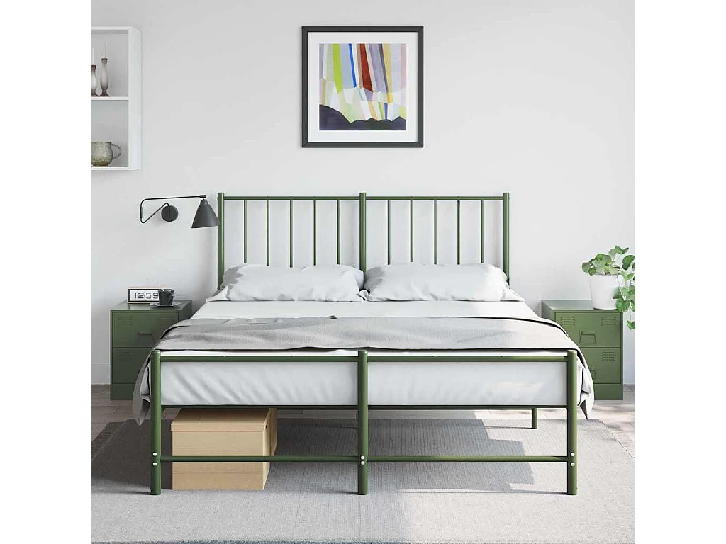 Tables de chevet 2 pcs vert 34,5x39x44 cm acier