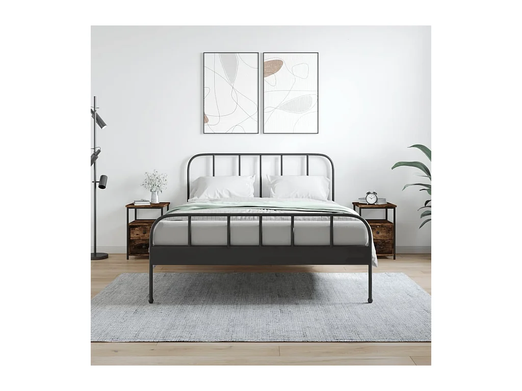 Nachtkastjes 2 stuks gerookt eiken 34x35,5x50 cm bewerkt hout