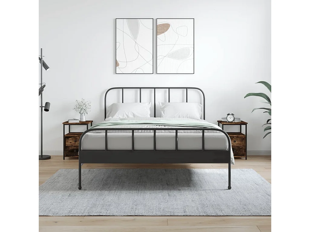 Comodini 2 pezzi rovere affumicato 34x35,5x50 cm legno ingegnerizzato