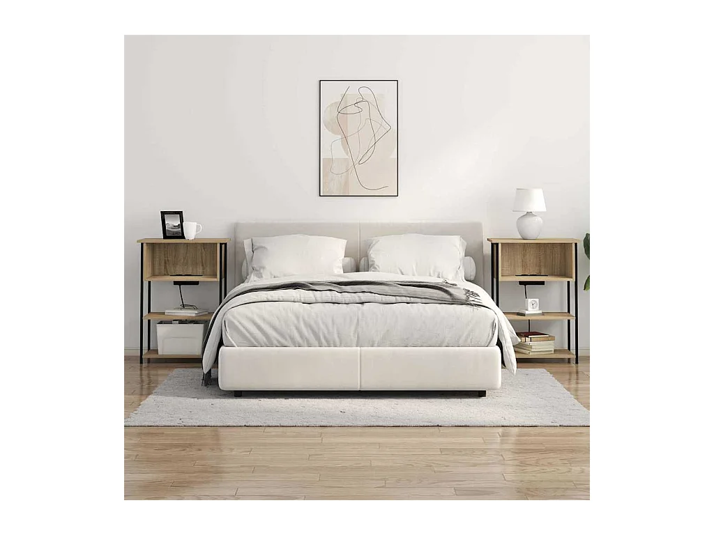 Cabinet de chevet Chêne sonoma 55 x 31 x 76 cm