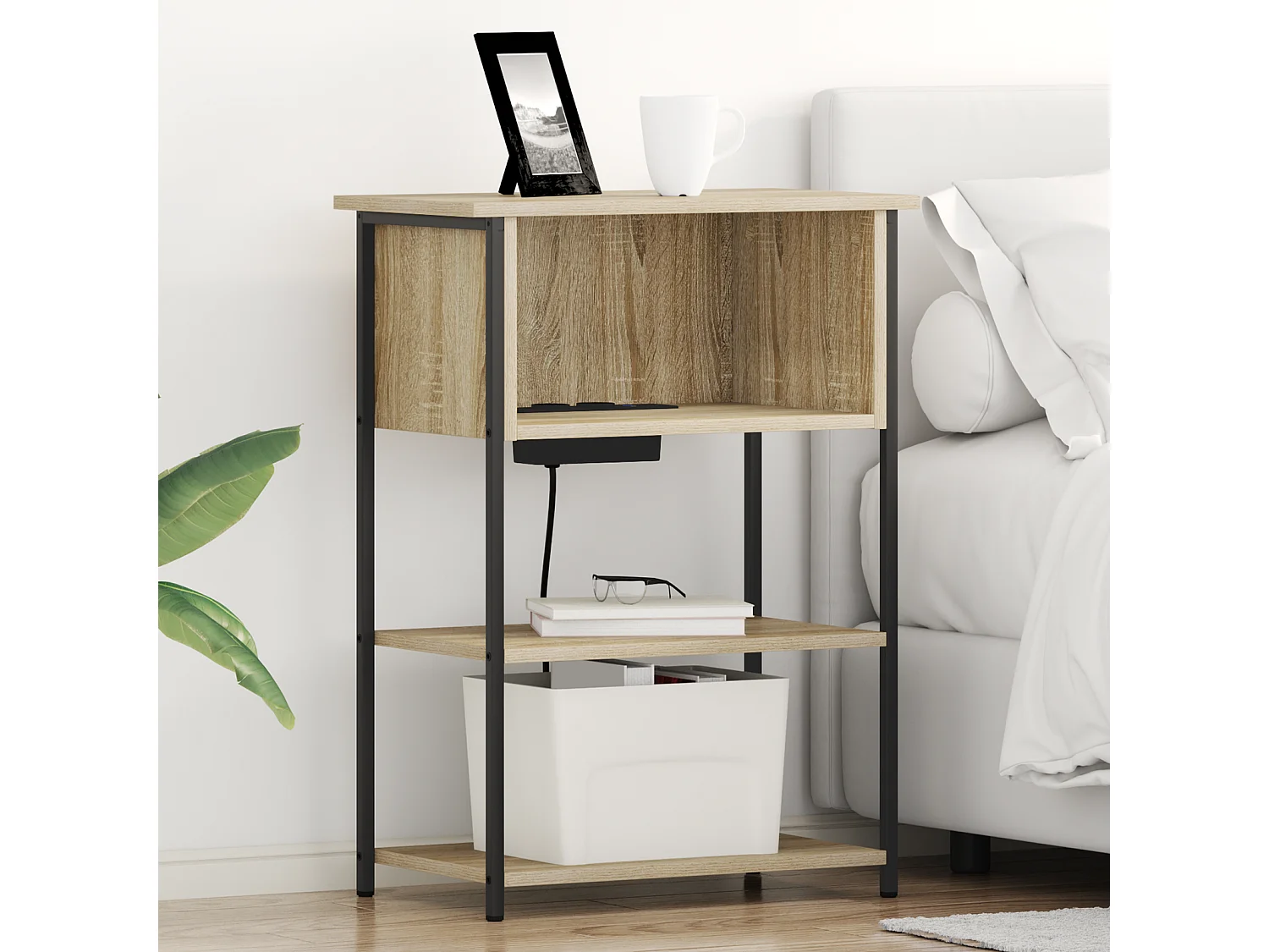 Cabinet de chevet Chêne sonoma 55 x 31 x 76 cm