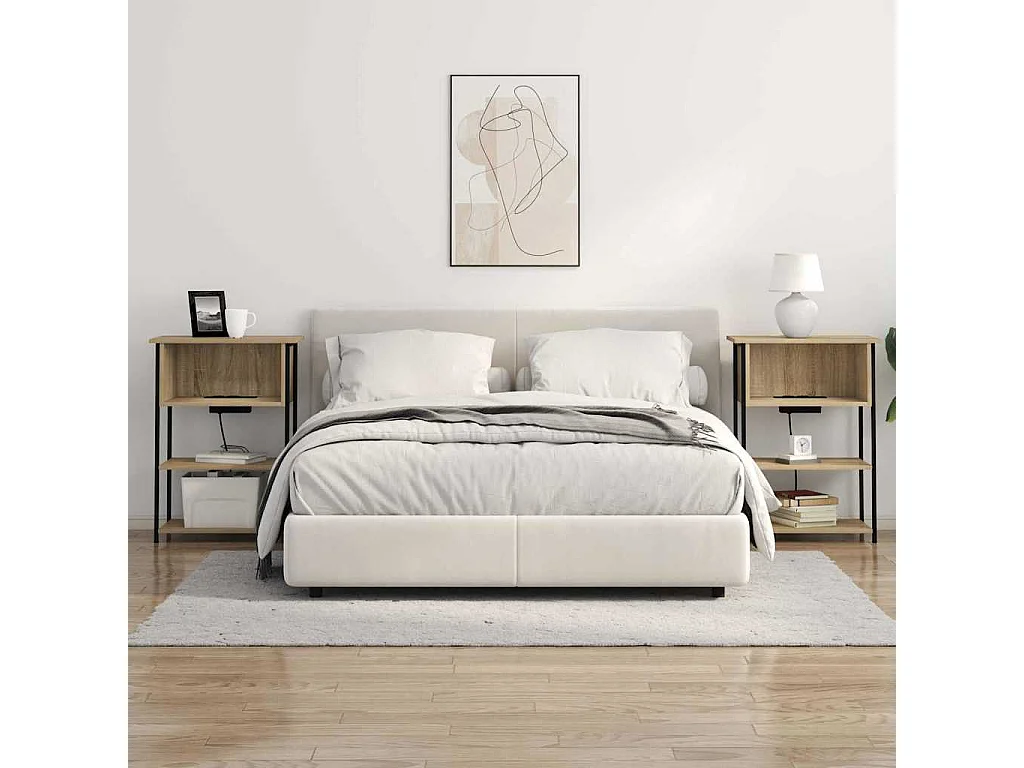 Cabinet de chevet Chêne sonoma 55 x 31 x 76 cm