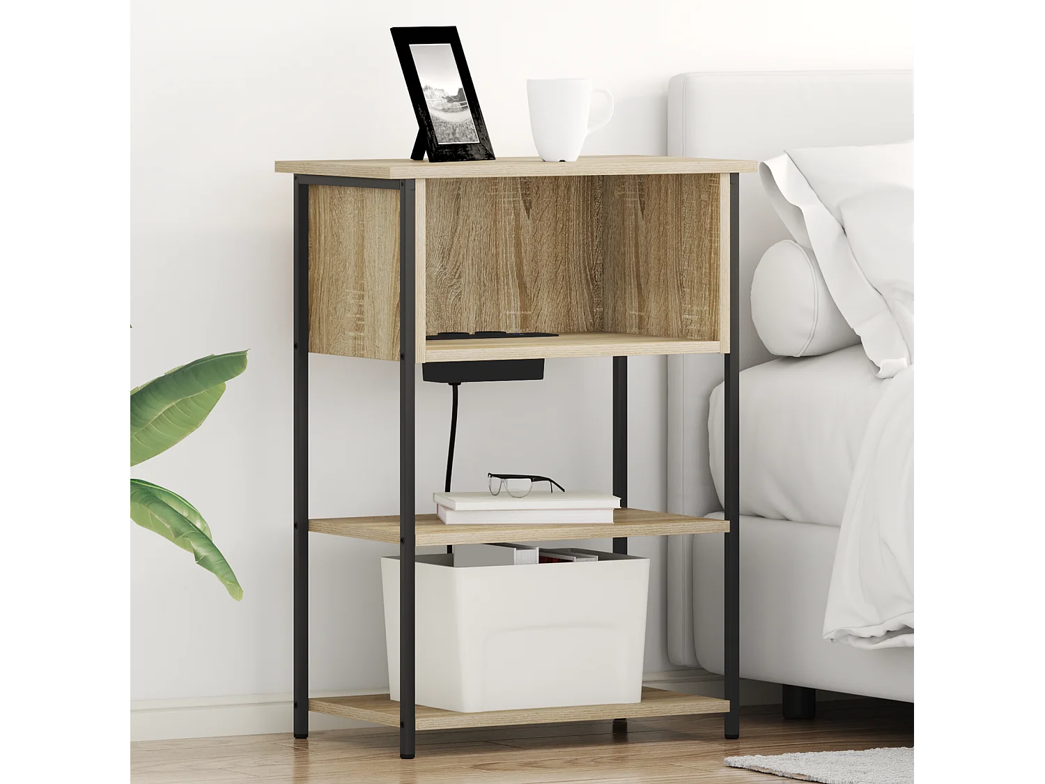 Cabinet de chevet Chêne sonoma 55 x 31 x 76 cm