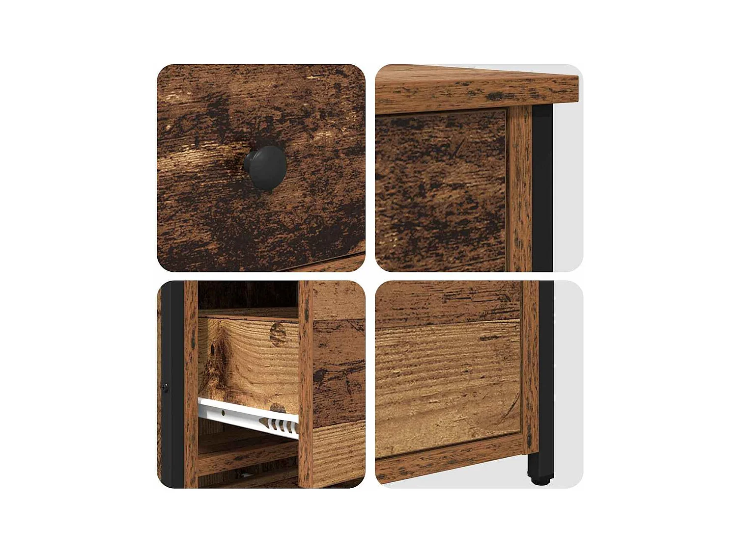 Tables de chevet en vieux bois Vieux bois