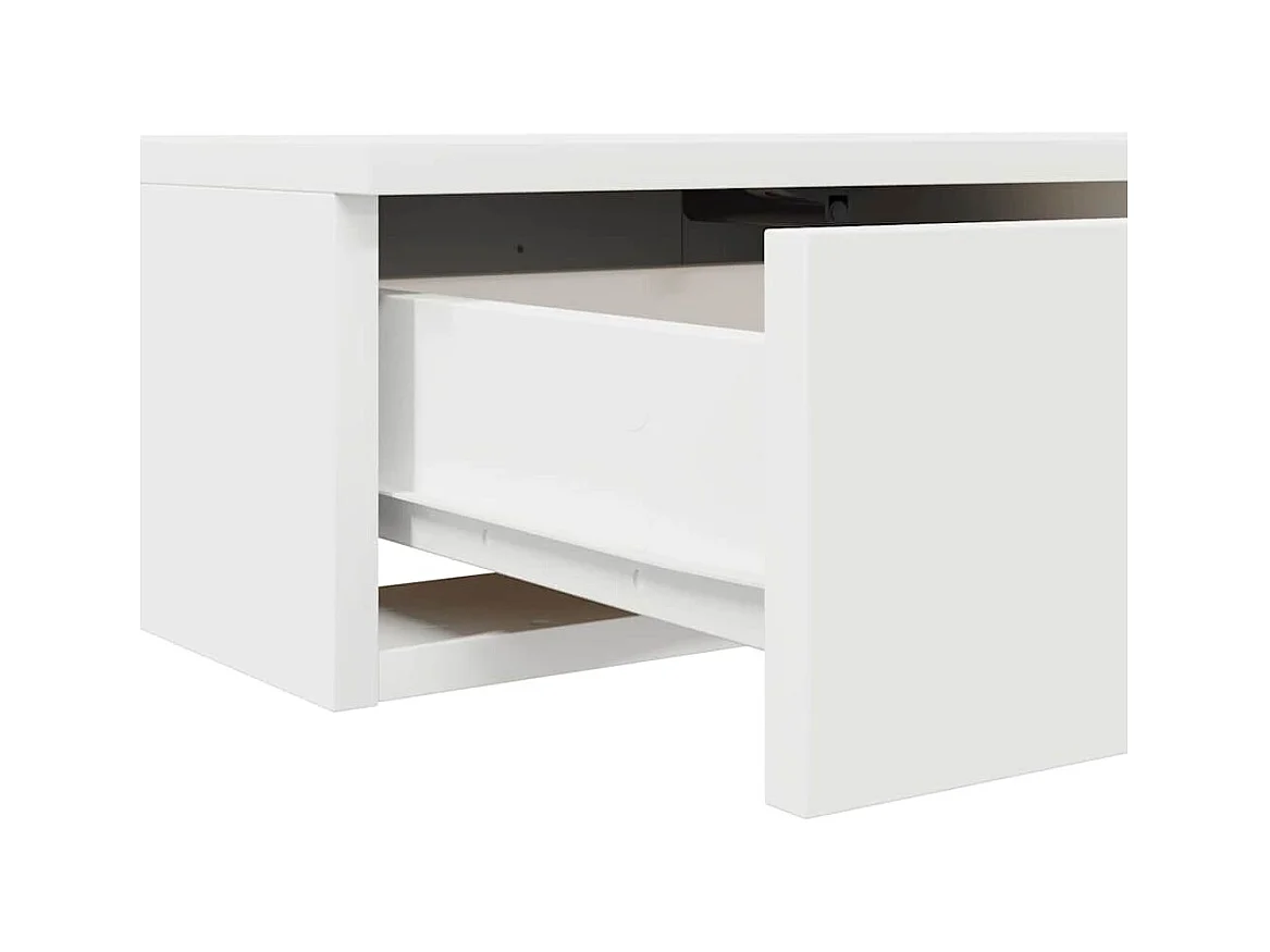 Tiroirs de lit Blanc 200x36,5x16,5 cm Bois reconstitué