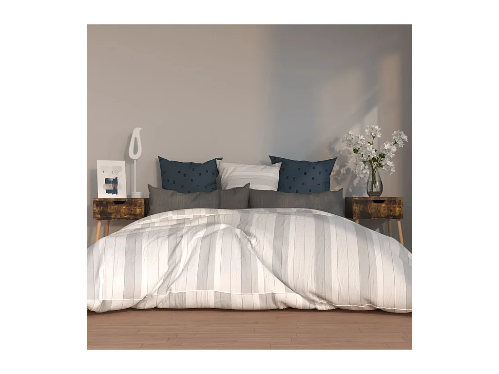 Tables de chevet 2 pcs Chêne fumé 40x40x56 cm Bois d'ingénierie