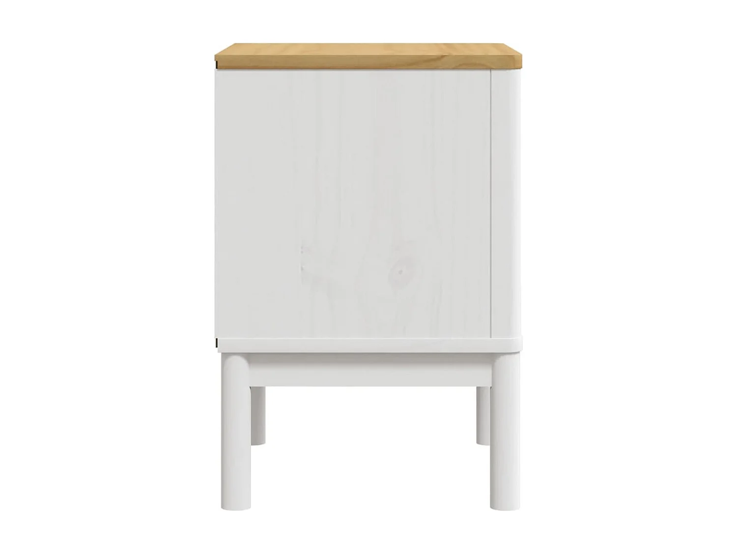 Table de chevet FLORO blanc 45x39x57 cm bois de pin massif