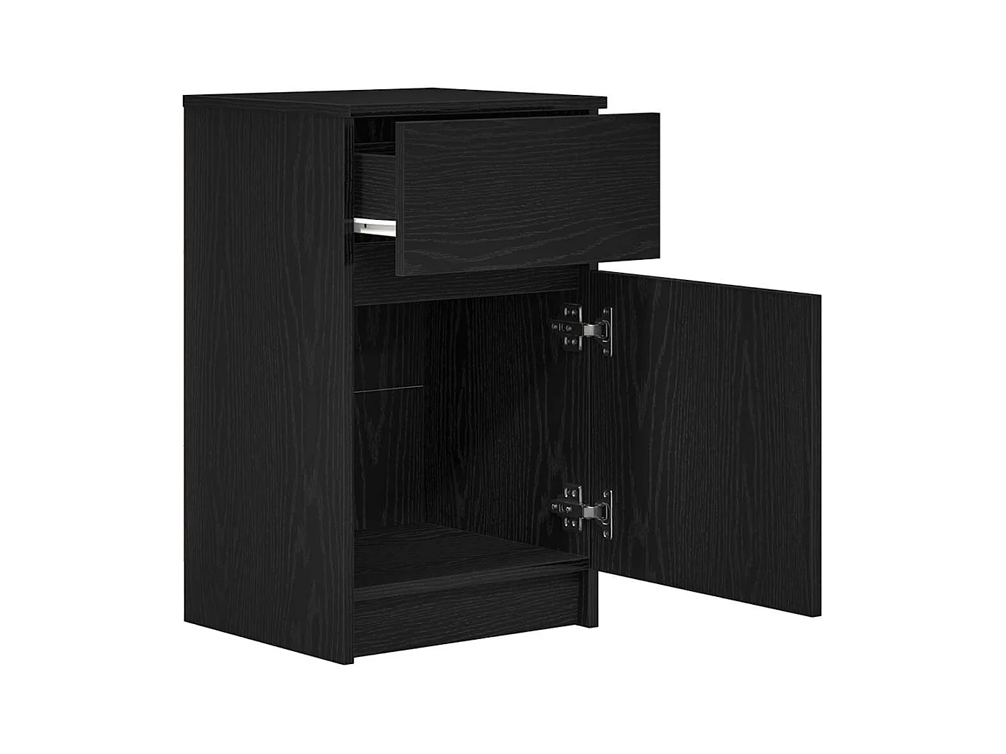 Table de chevet noir 39x35x65 cm bois d’ingénierie