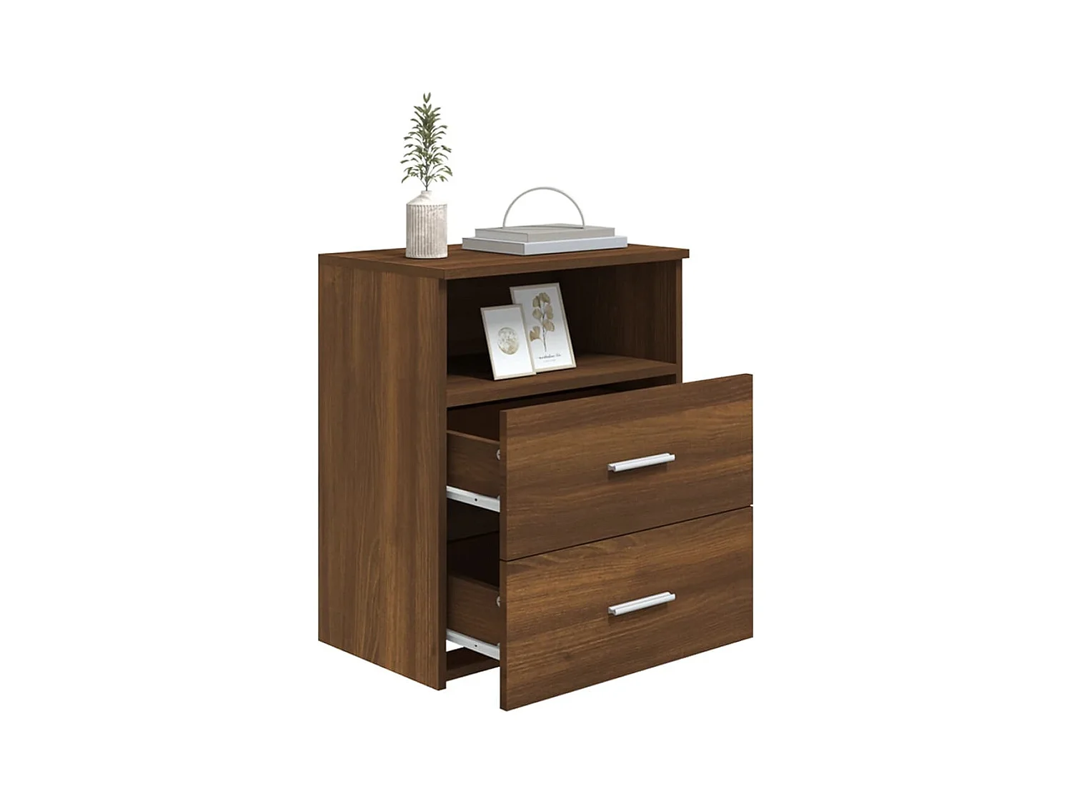 Nachtkastjes 2 stuks Bruin eiken 50x32x60 cm