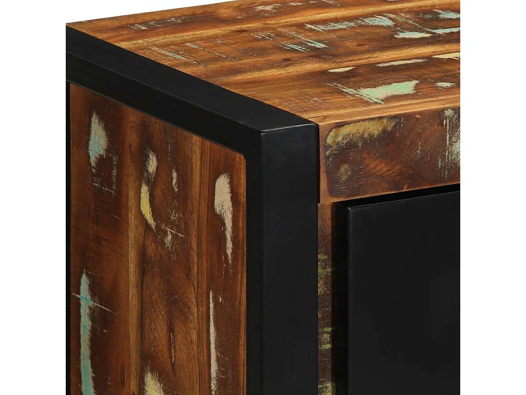 Tables de chevet 2 pcs multicolore 40x35x40cm bois récupération