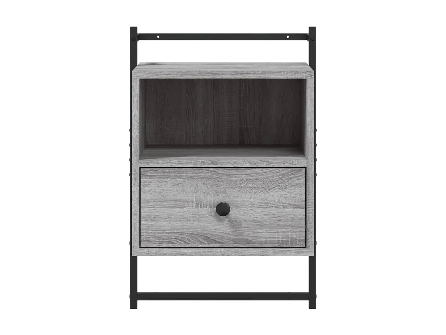 Mesita de noche de pared 2 piezas gris sonoma 40x30x61 cm