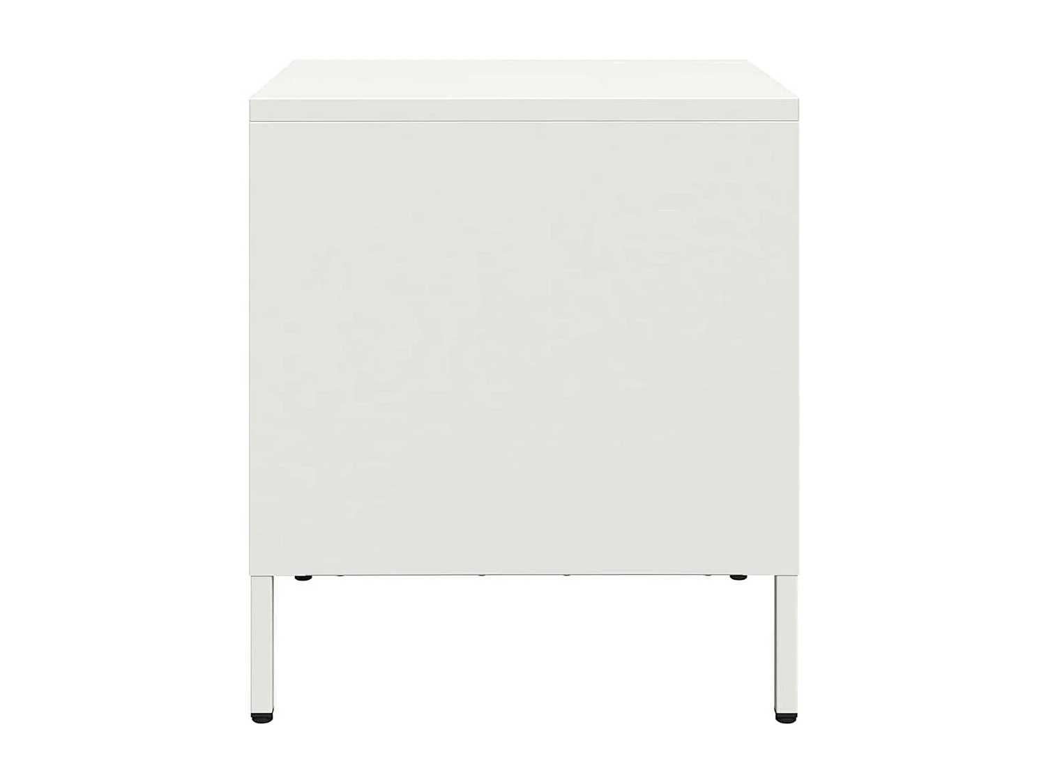 Tables de chevet 2 pcs blanc 35x39x43,5 cm acier