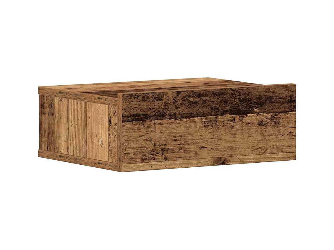 Table de chevet flottante vieux bois bois d'ingénierie