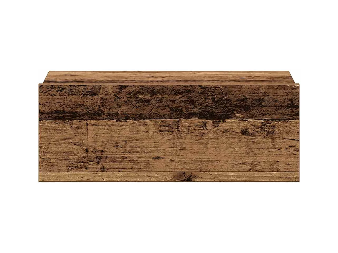 Table de chevet flottante vieux bois bois d'ingénierie