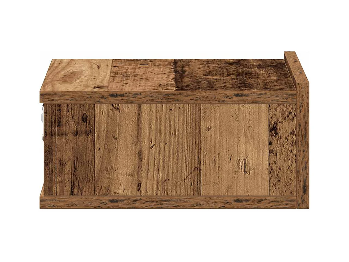 Table de chevet flottante vieux bois bois d'ingénierie