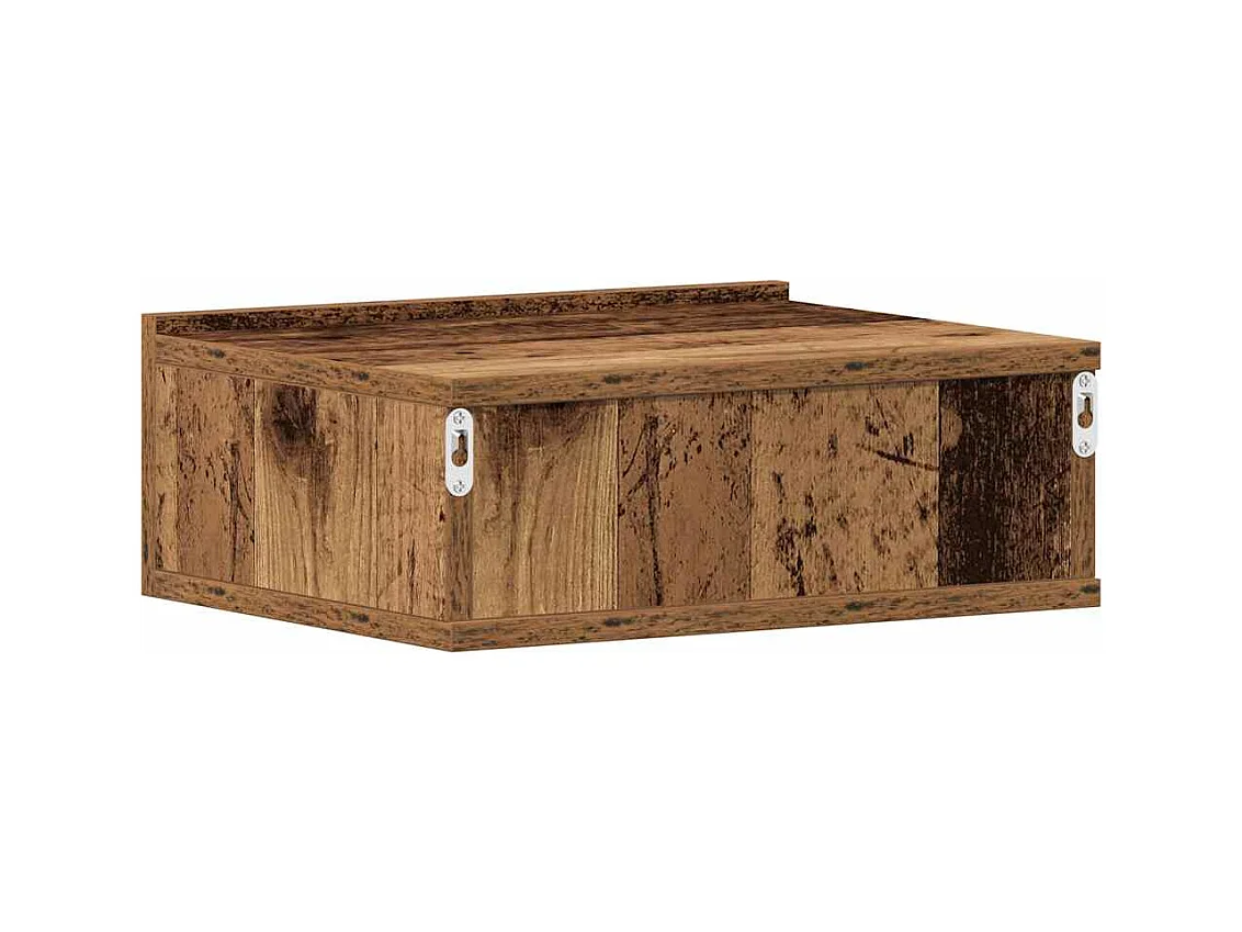 Table de chevet flottante vieux bois bois d'ingénierie