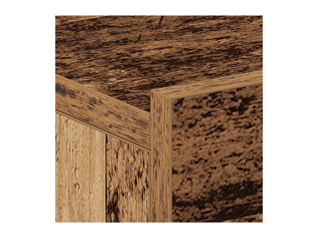 Table de chevet flottante vieux bois bois d'ingénierie