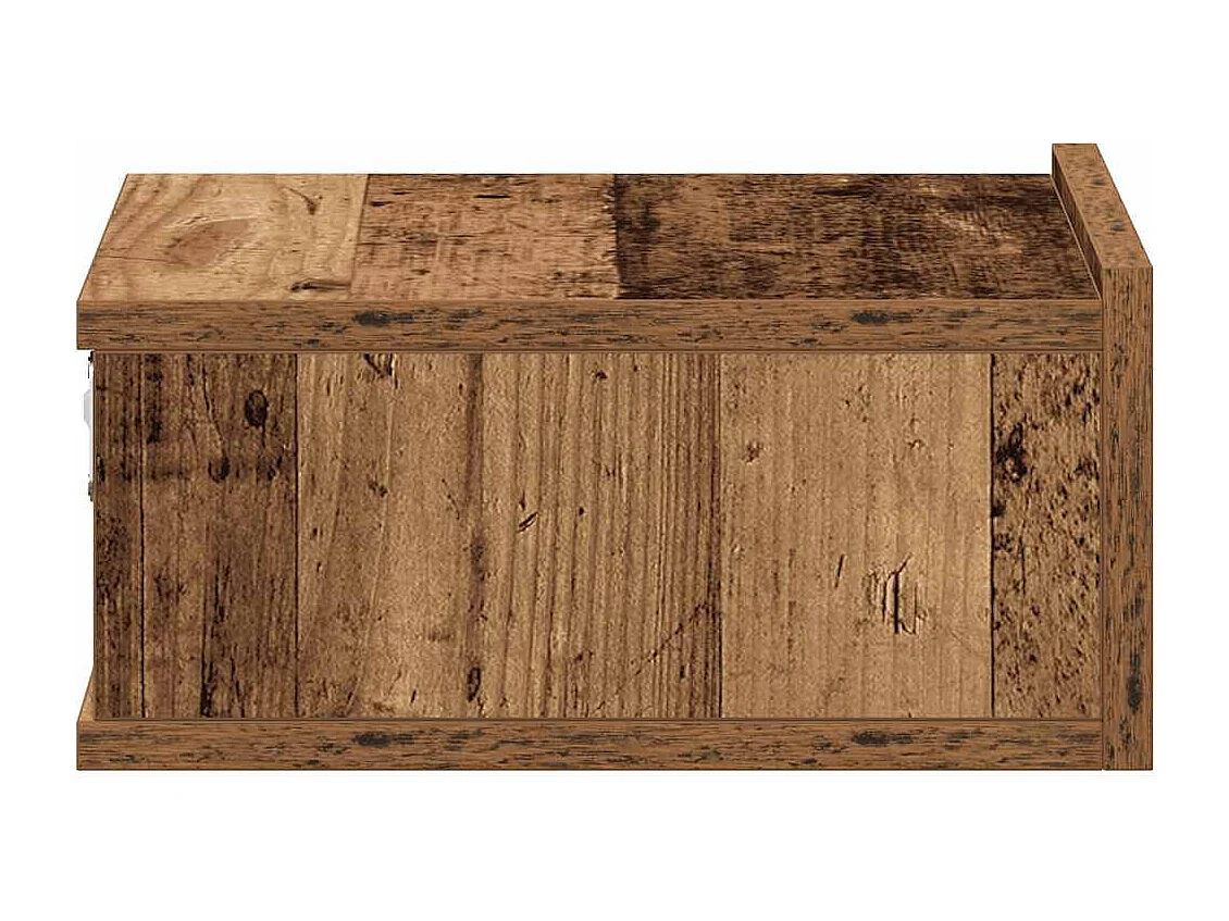 Table de chevet flottante vieux bois bois d'ingénierie