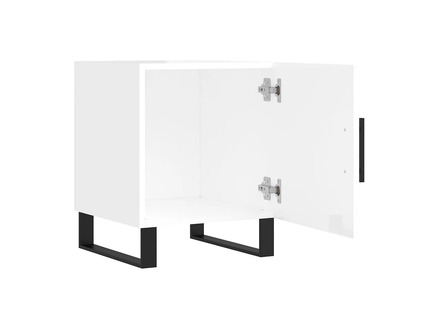 Tables de chevet 2 pcs blanc brillant 40x40x50 cm