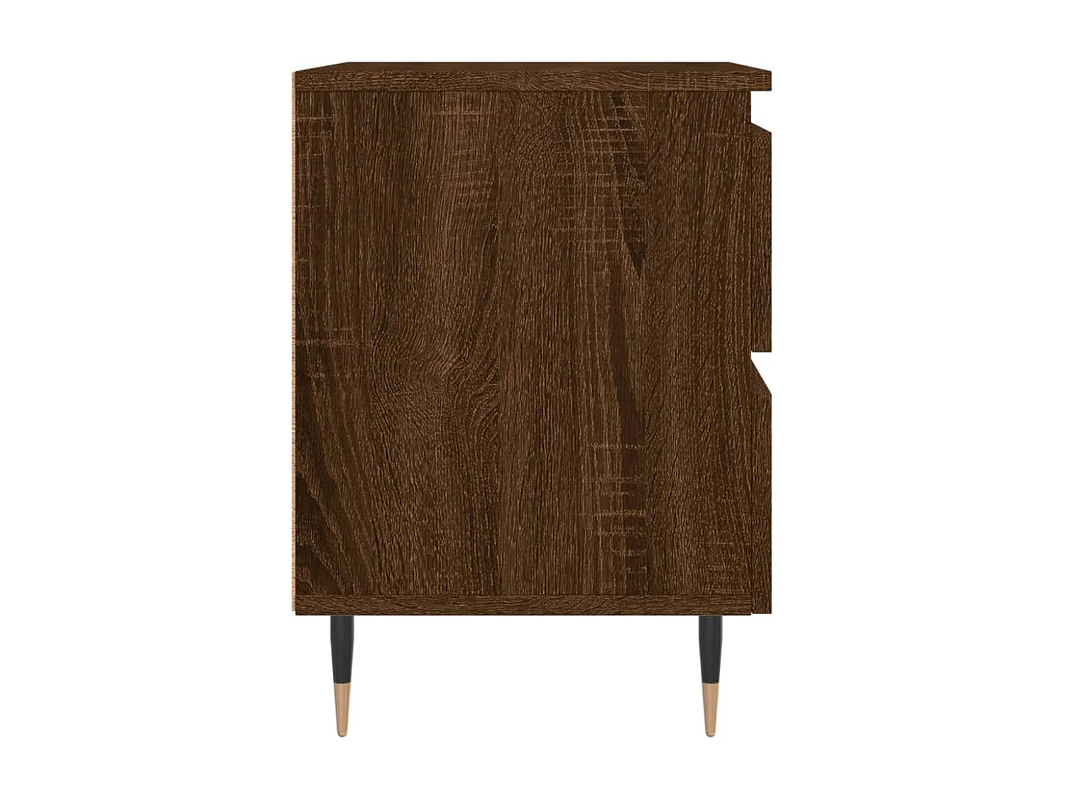 Comodino rovere marrone 40x35x50 cm legno ingegnerizzato