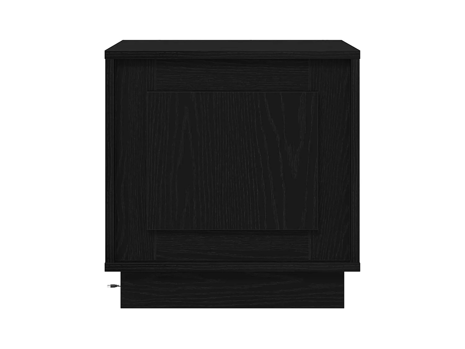 Table de chevet avec lumières LED Chêne noir 44x34,5x45 cm