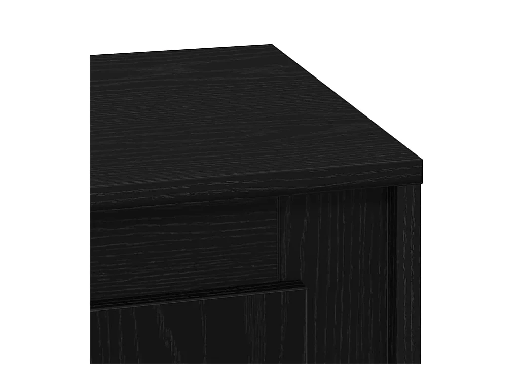 Table de chevet avec lumières LED Chêne noir 44x34,5x45 cm