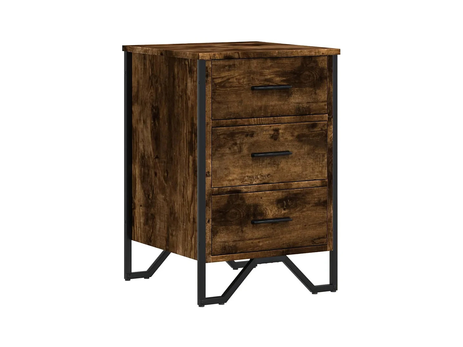 Nachtkastje van gerookt eikenhout 40x41x60 cm bewerkt hout