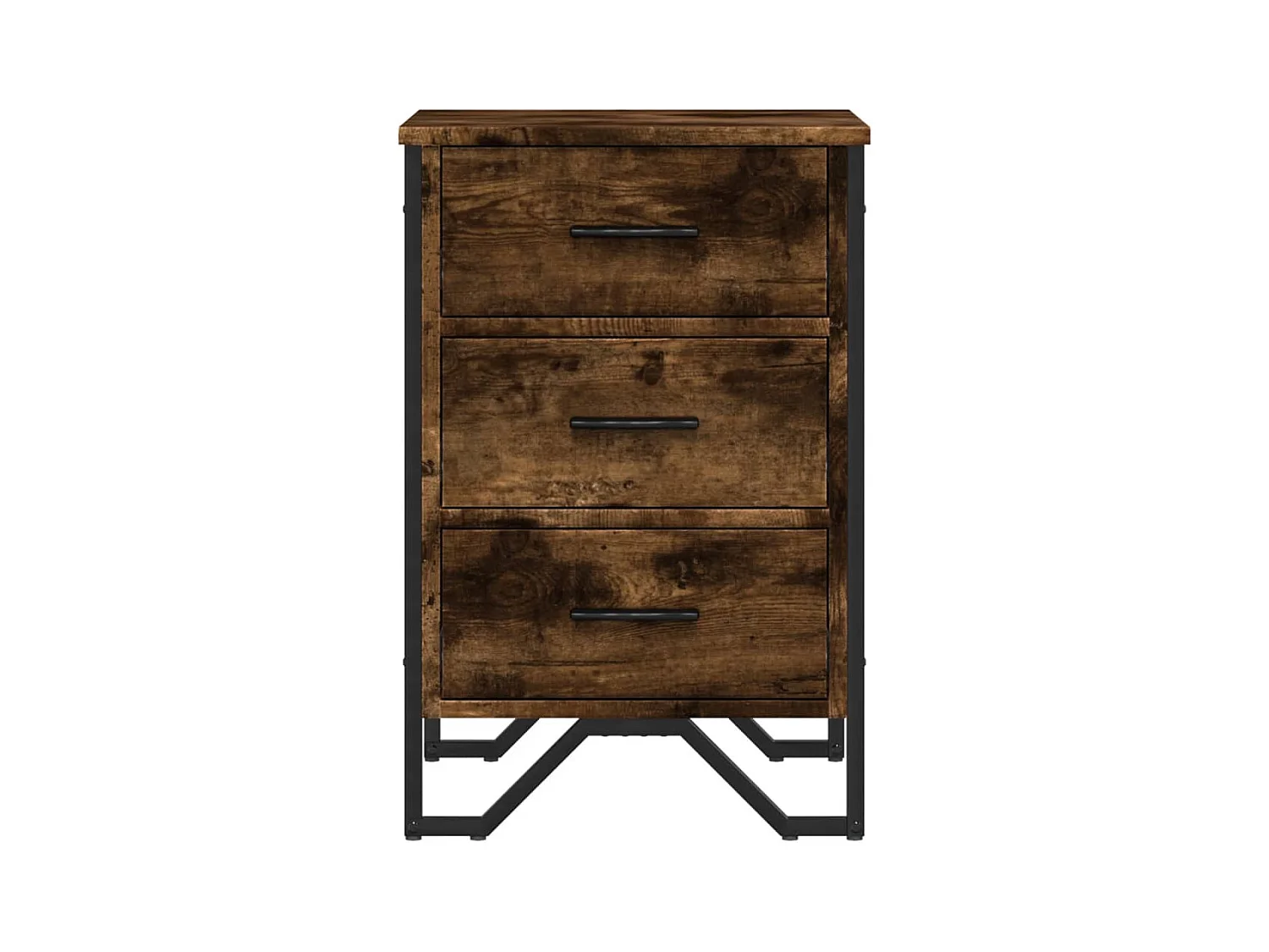 Nachtkastje van gerookt eikenhout 40x41x60 cm bewerkt hout