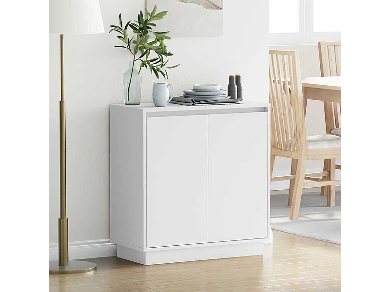 Credenza LED bianca - 71x34,5x75 cm, legno ingegnerizzato