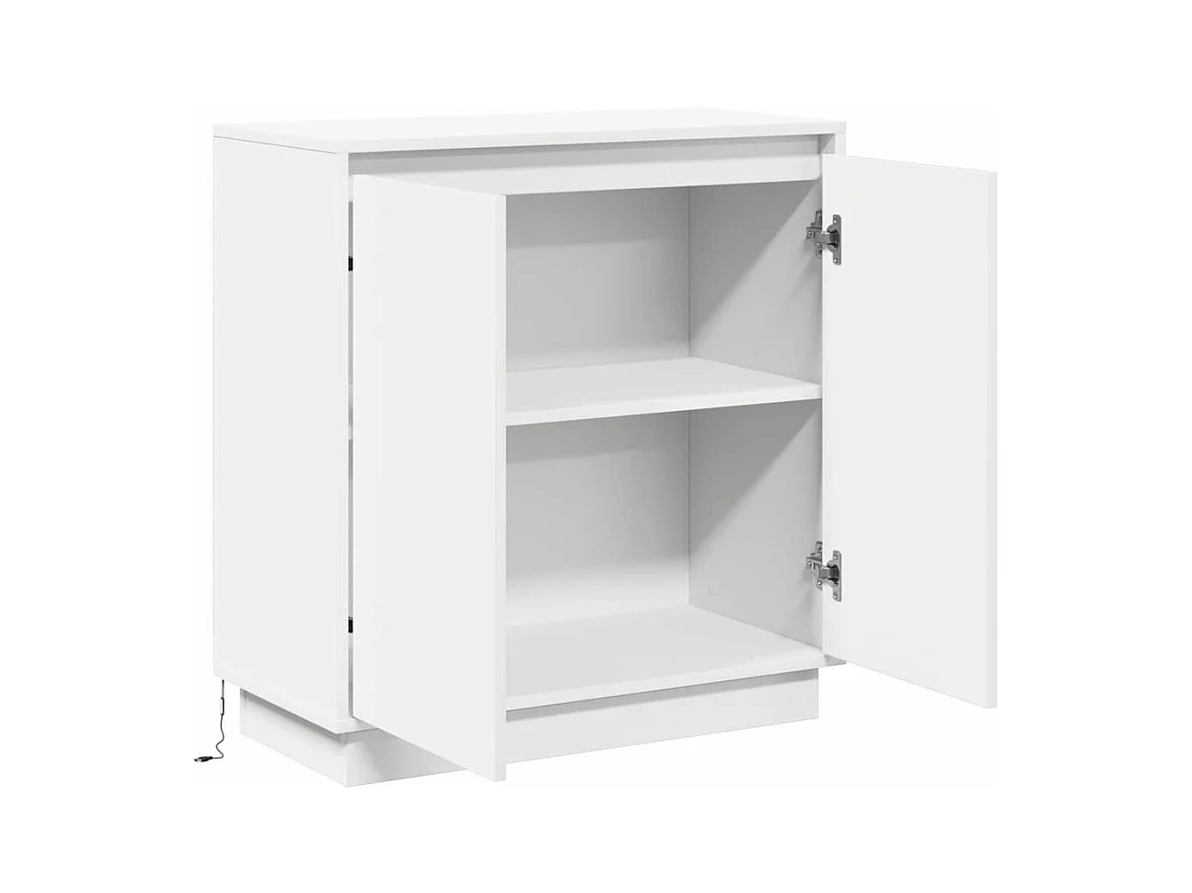 Buffet LED blanc - 71x34.5x75 cm, en bois d'ingénierie