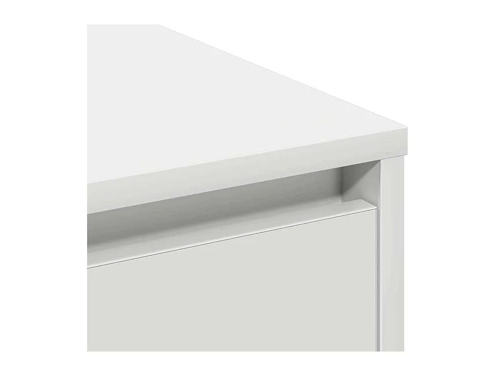 Buffet LED blanc - 71x34.5x75 cm, en bois d'ingénierie