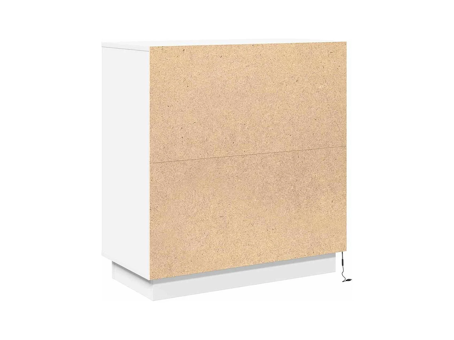 Buffet LED blanc - 71x34.5x75 cm, en bois d'ingénierie