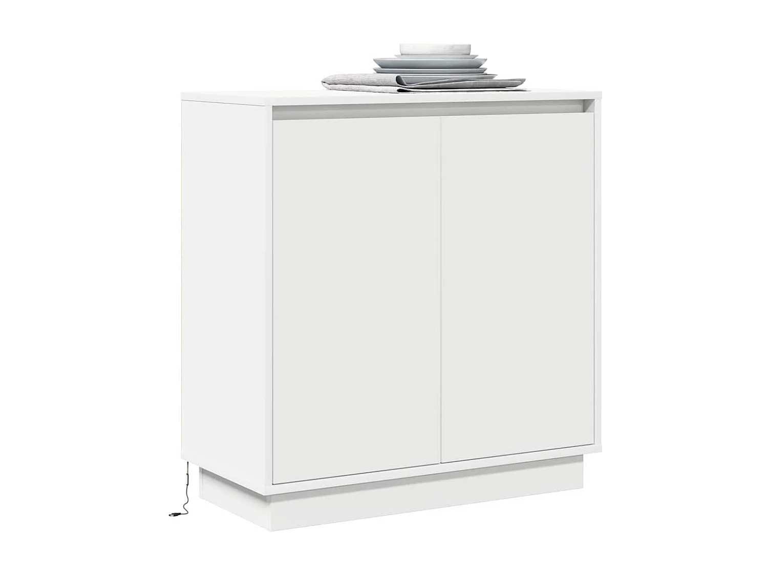 Credenza LED bianca - 71x34,5x75 cm, legno ingegnerizzato