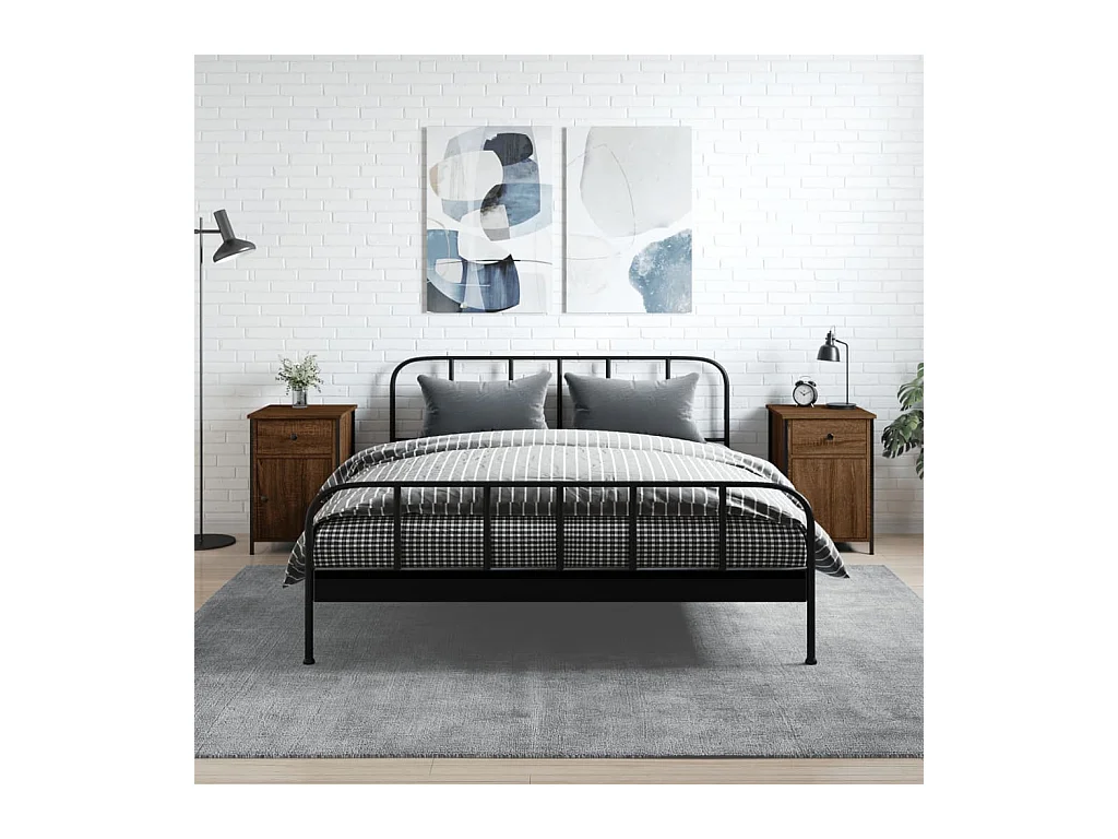 Nachtkastjes 2 stuks Bruin Eiken 40x42x60cm Bewerkt Hout