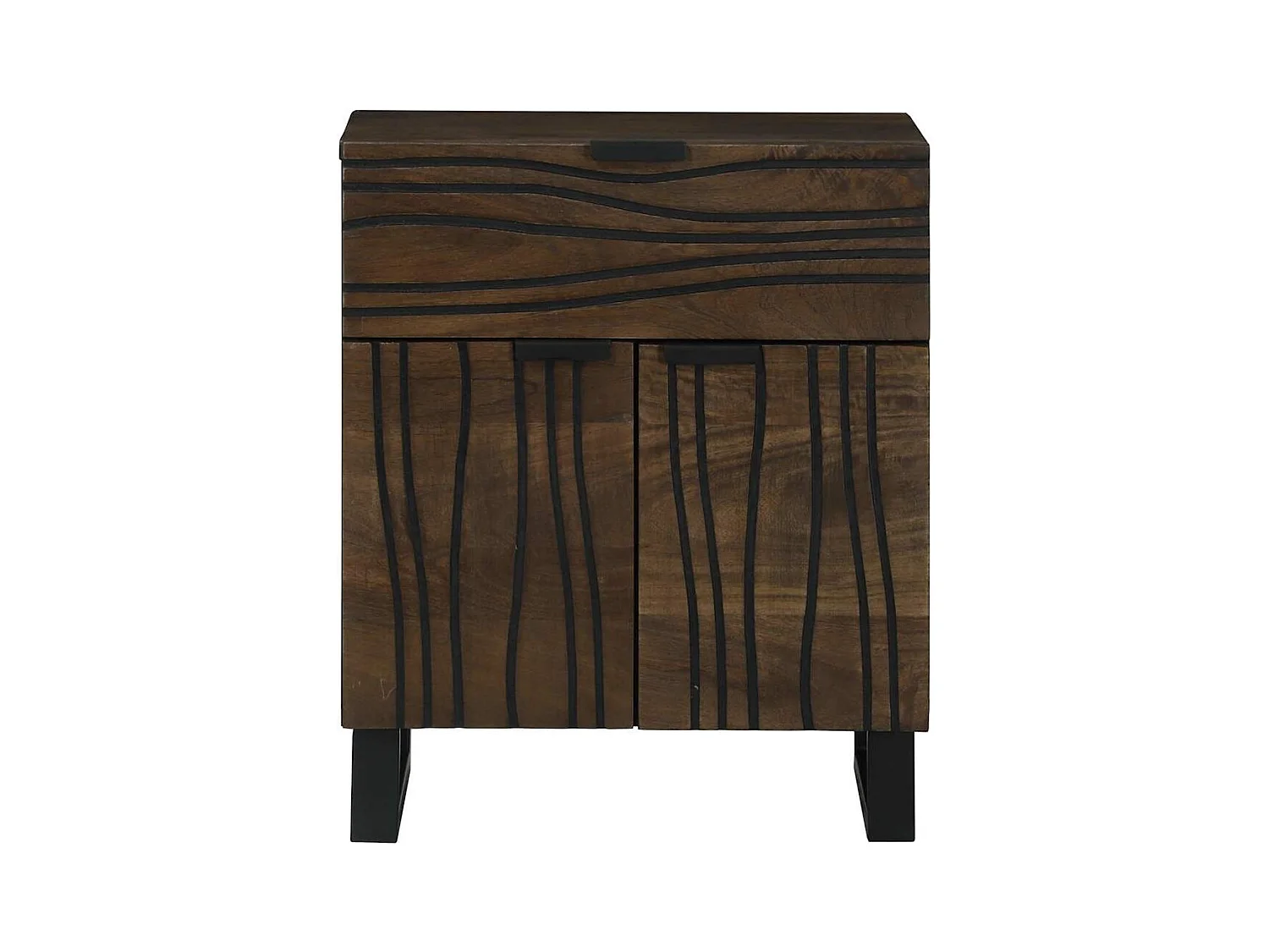 Cabinet de chevet - 50x33x60 cm, fait en bois de manguier massif