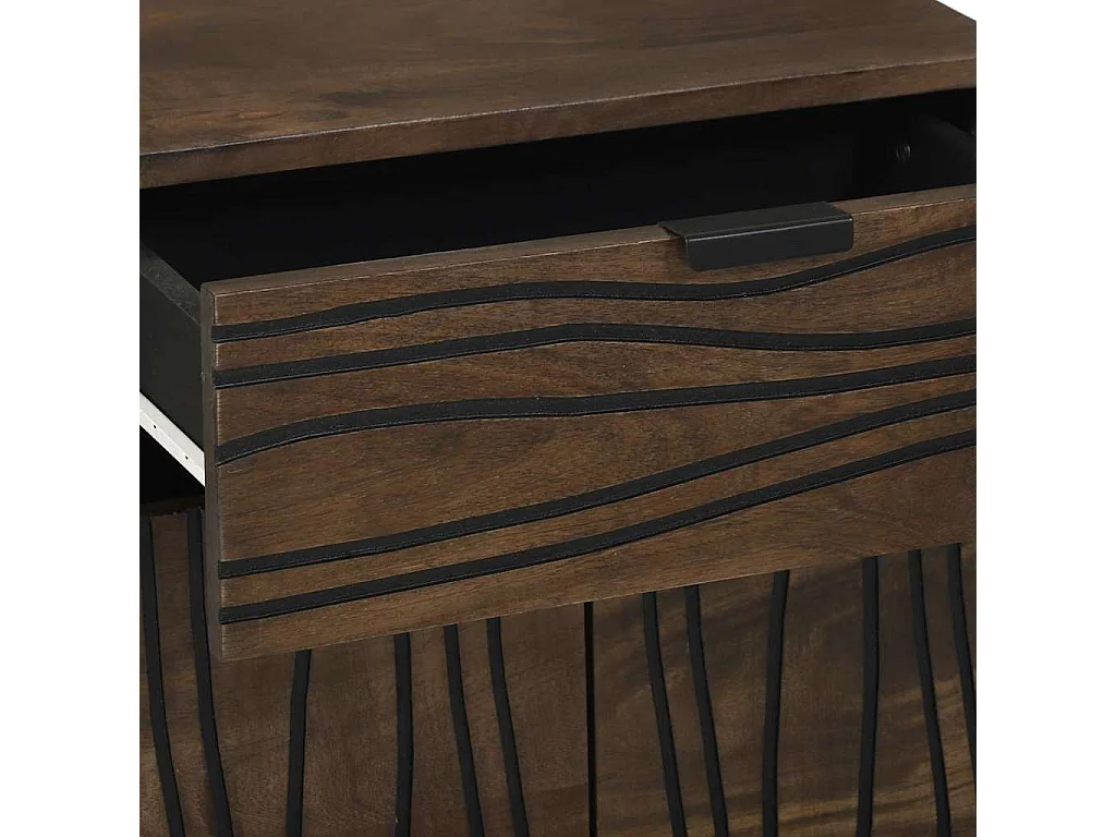 Cabinet de chevet - 50x33x60 cm, fait en bois de manguier massif