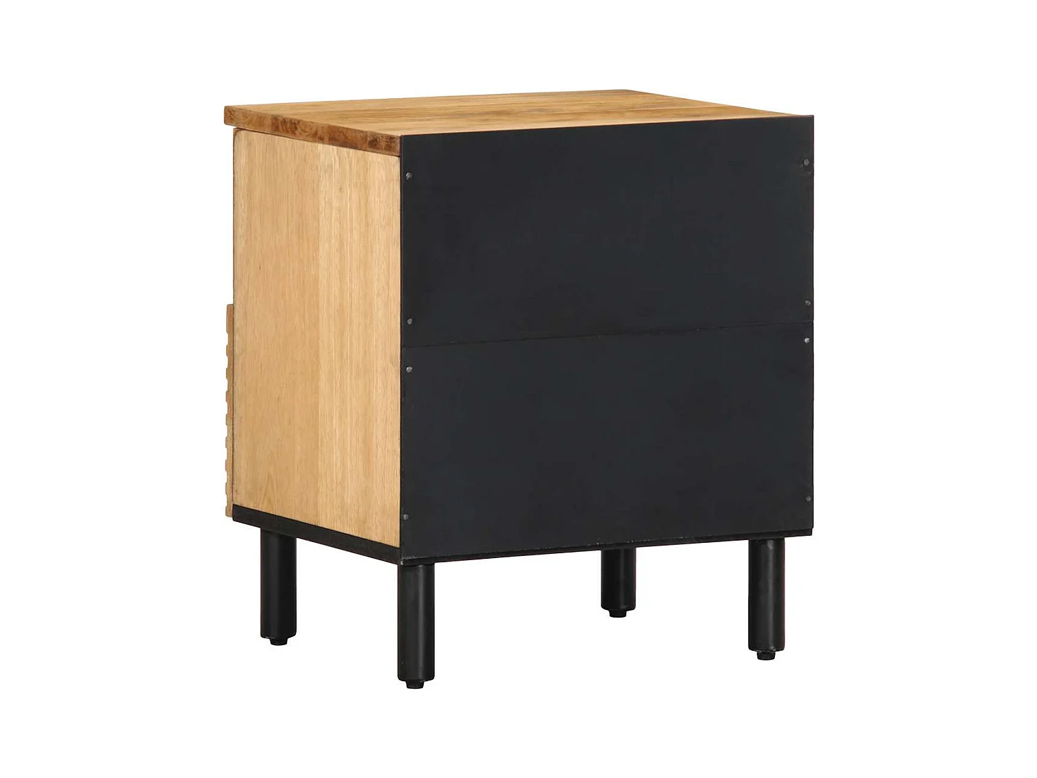 Table de chevet marron 40x33x46 cm bois de manguier solide