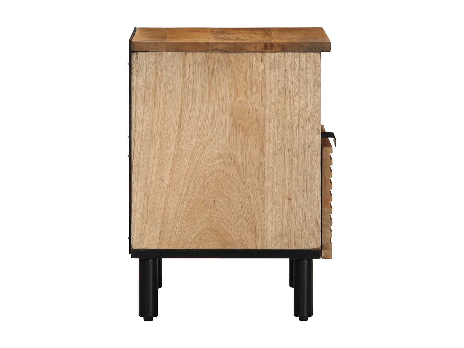 Table de chevet marron 40x33x46 cm bois de manguier solide