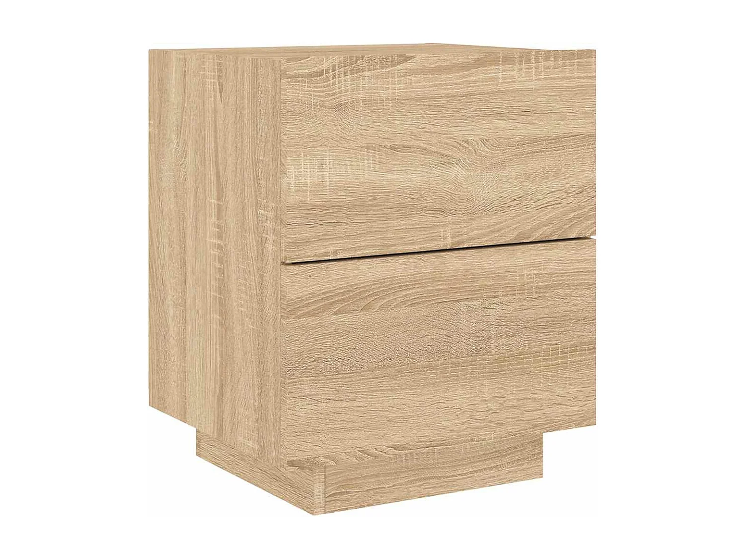 Armoire de chevet avec lumières LED chêne sonoma