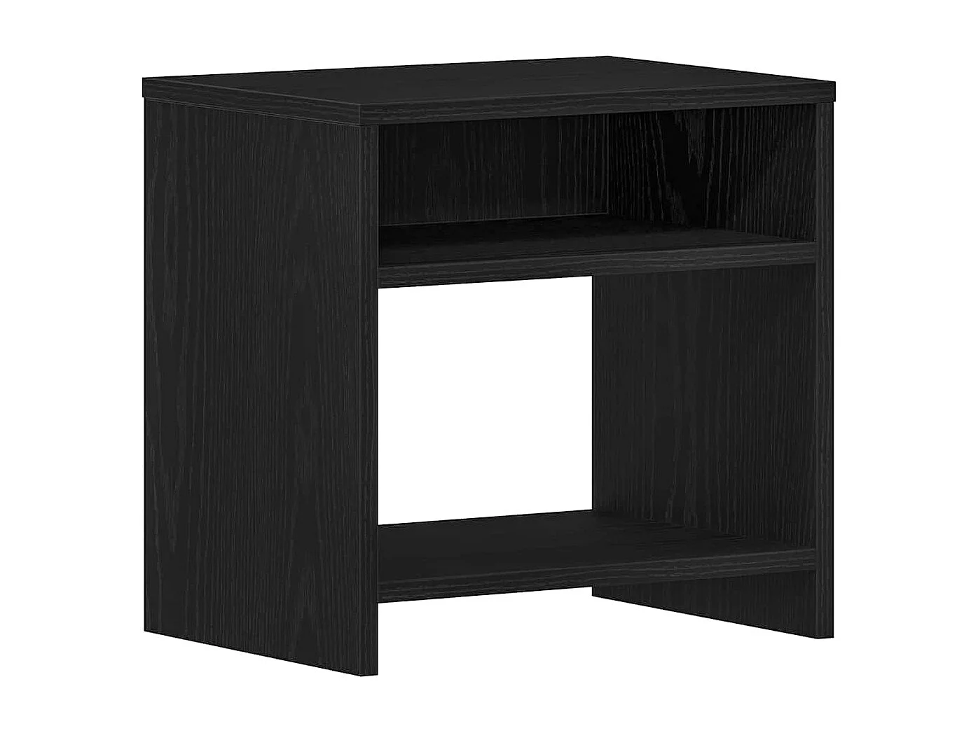 Stück Nachttische, Eiche schwarz, 40 x 30 x 40 cm, Holzwerkstoff