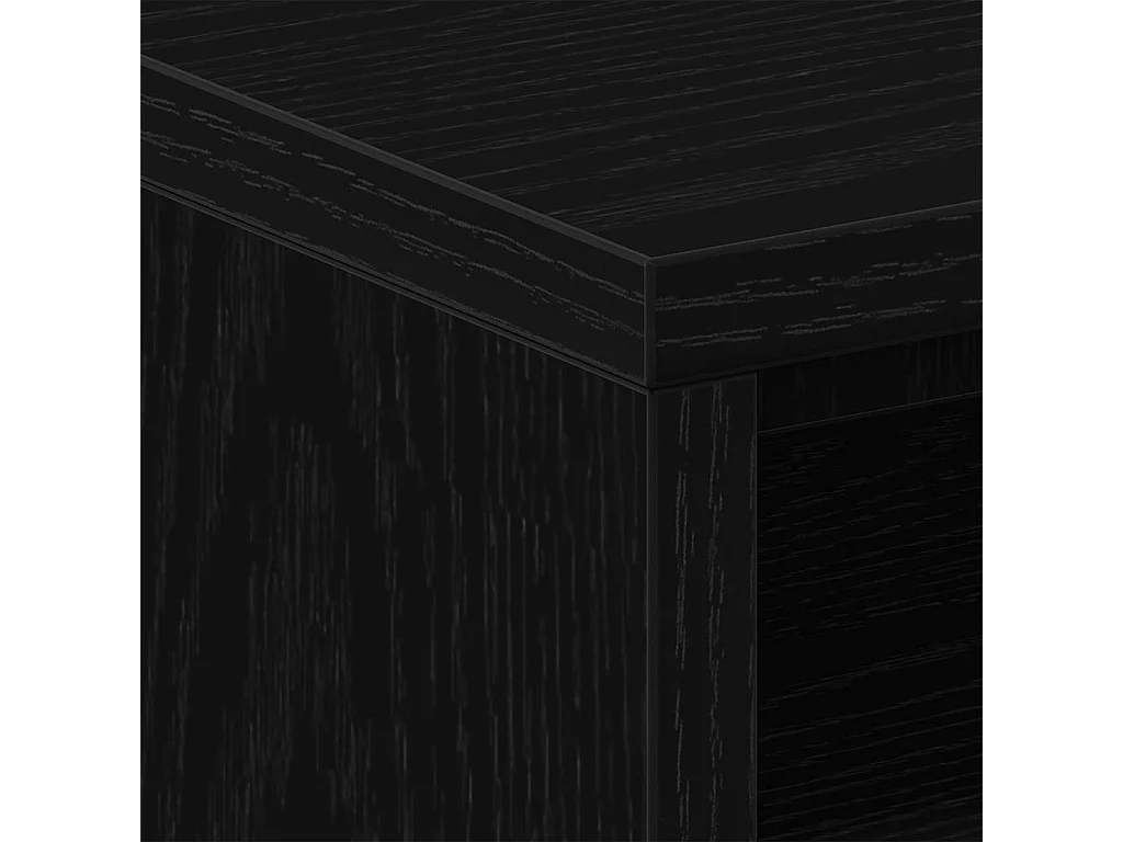 Stück Nachttische, Eiche schwarz, 40 x 30 x 40 cm, Holzwerkstoff