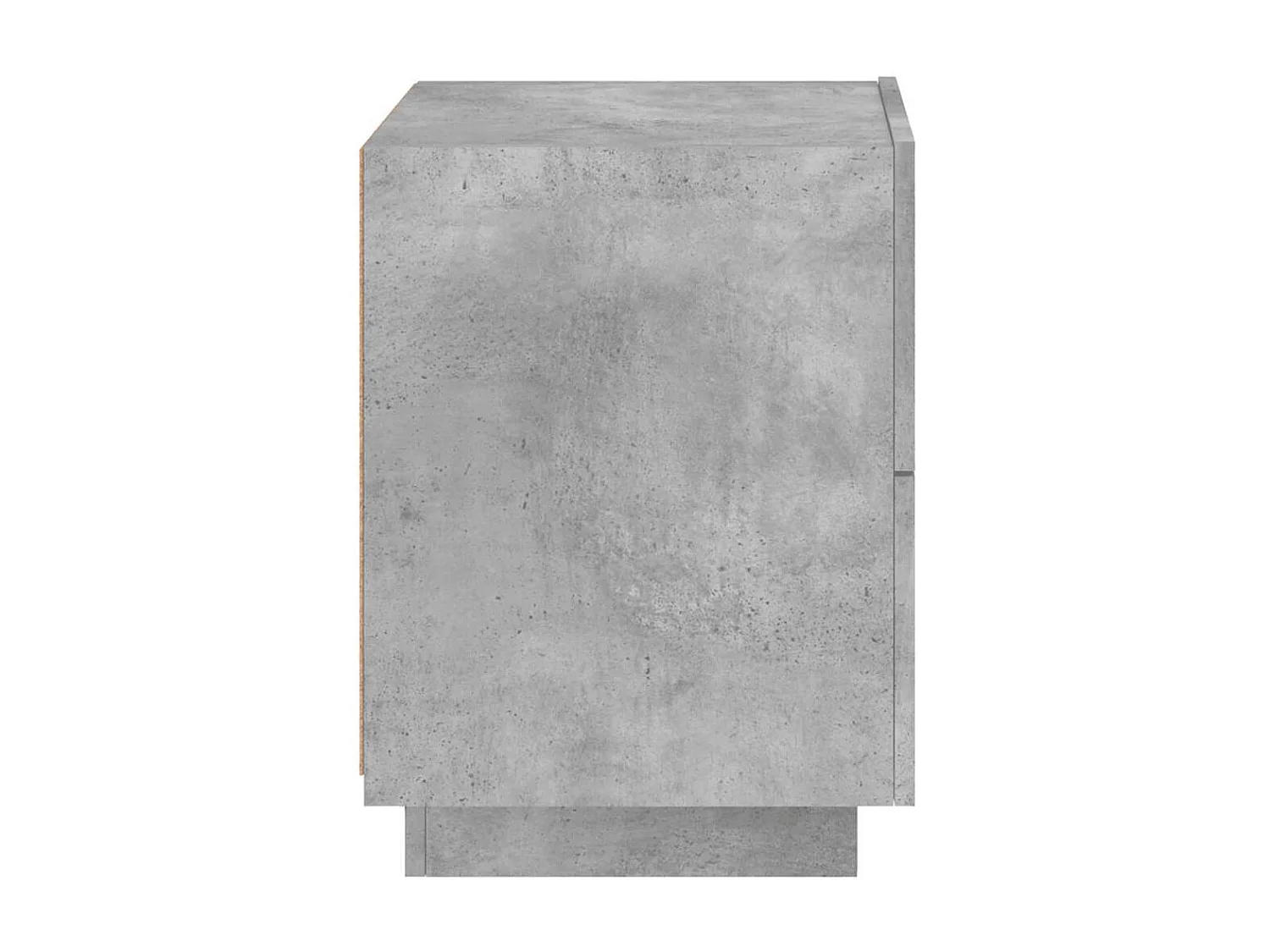 Armoires de chevet et lumières LED 2 pcs gris béton