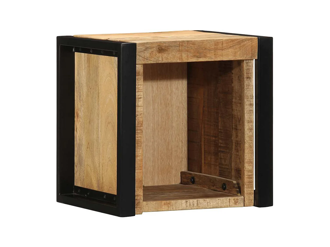 Table de chevet 40x35x40 cm bois massif de manguier brut