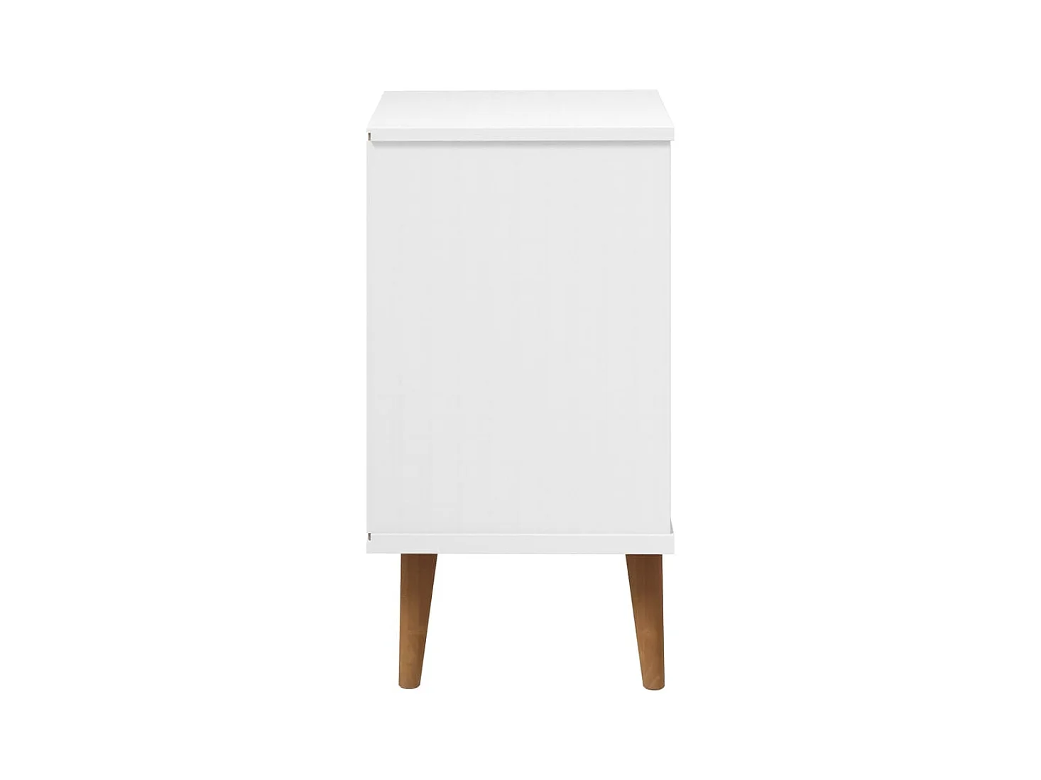 Table de chevet MOLDE Blanc 40x35x65 cm Bois de pin massif