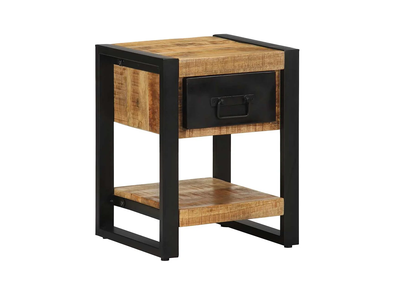 Tables de chevet 2 pcs bois de manguier massif brut