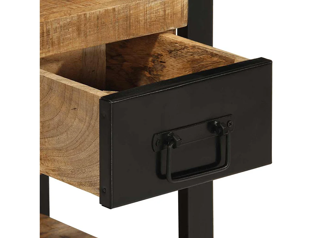 Tables de chevet 2 pcs bois de manguier massif brut