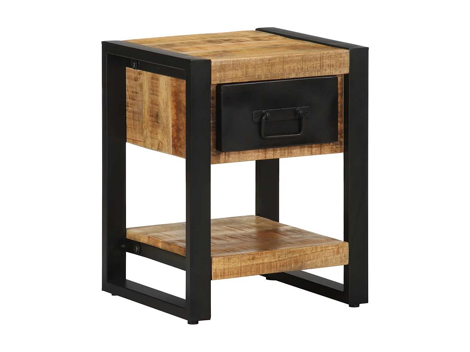 Tables de chevet 2 pcs bois de manguier massif brut