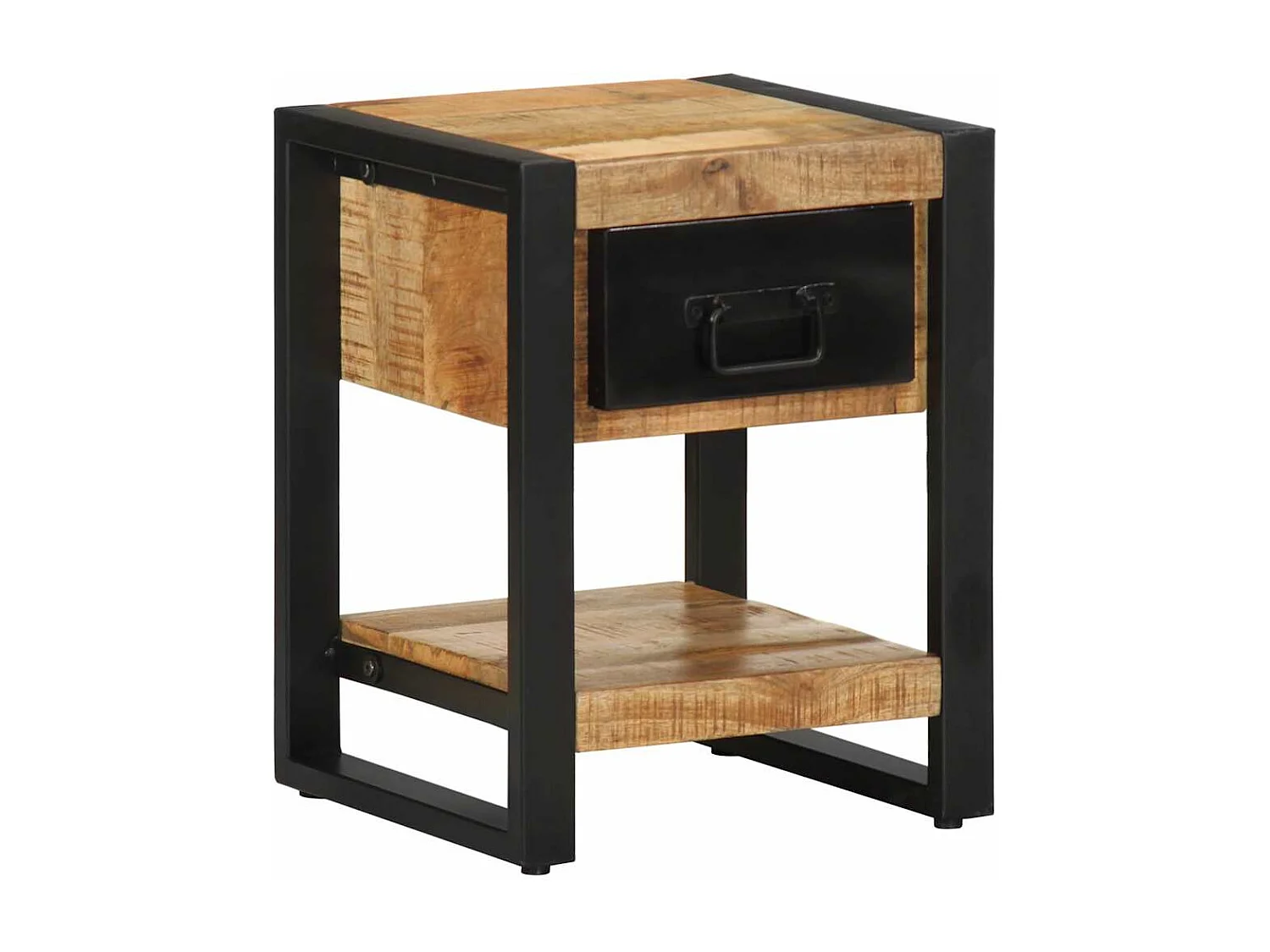 Tables de chevet 2 pcs bois de manguier massif brut