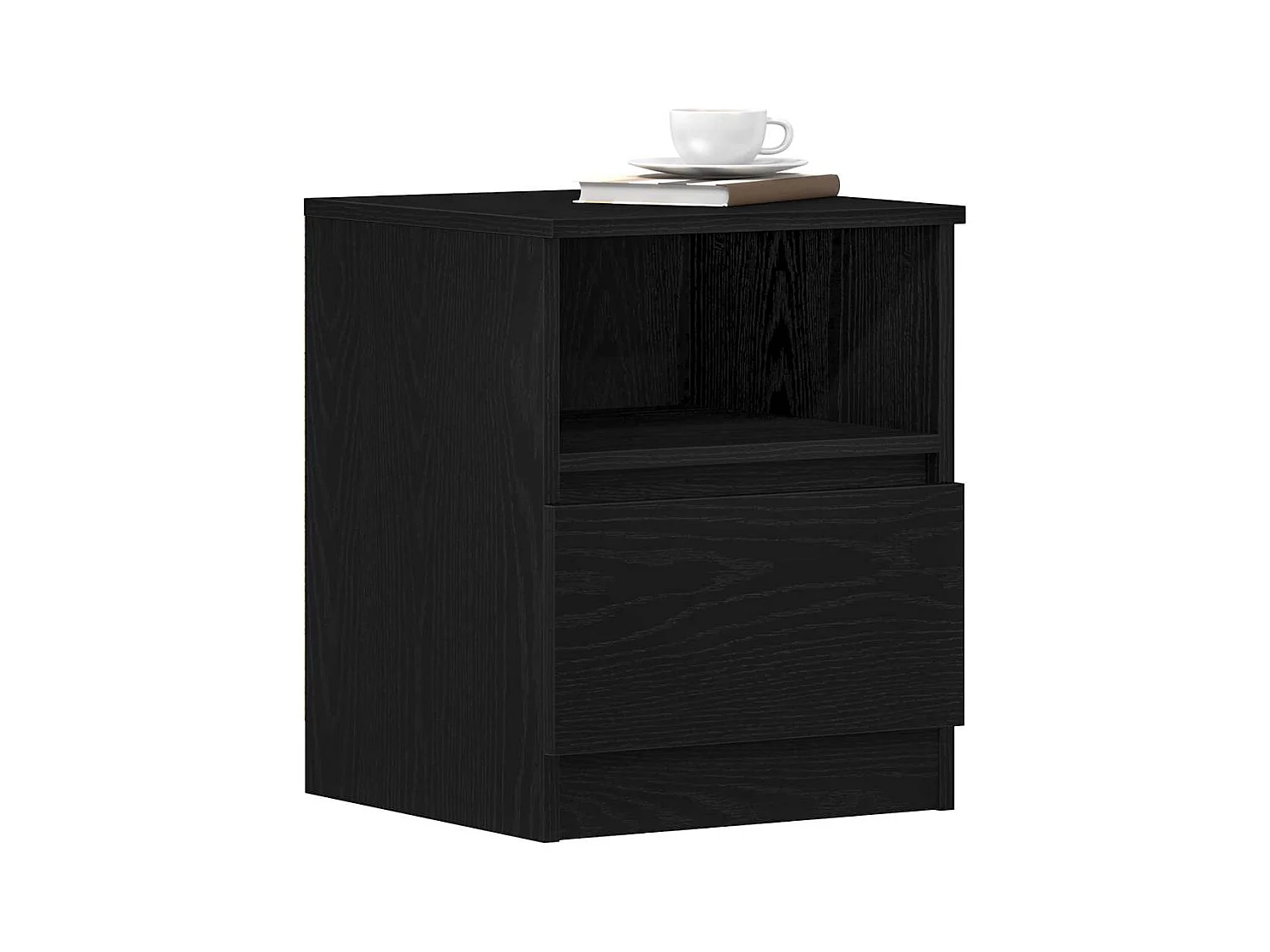 Armoires de chevet 2 pcs Chêne noir 40x40x50 cm en bois d'ingénierie