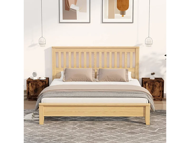 Nachtkastjes 2 stuks gerookt eiken 44x35x45 cm bewerkt hout